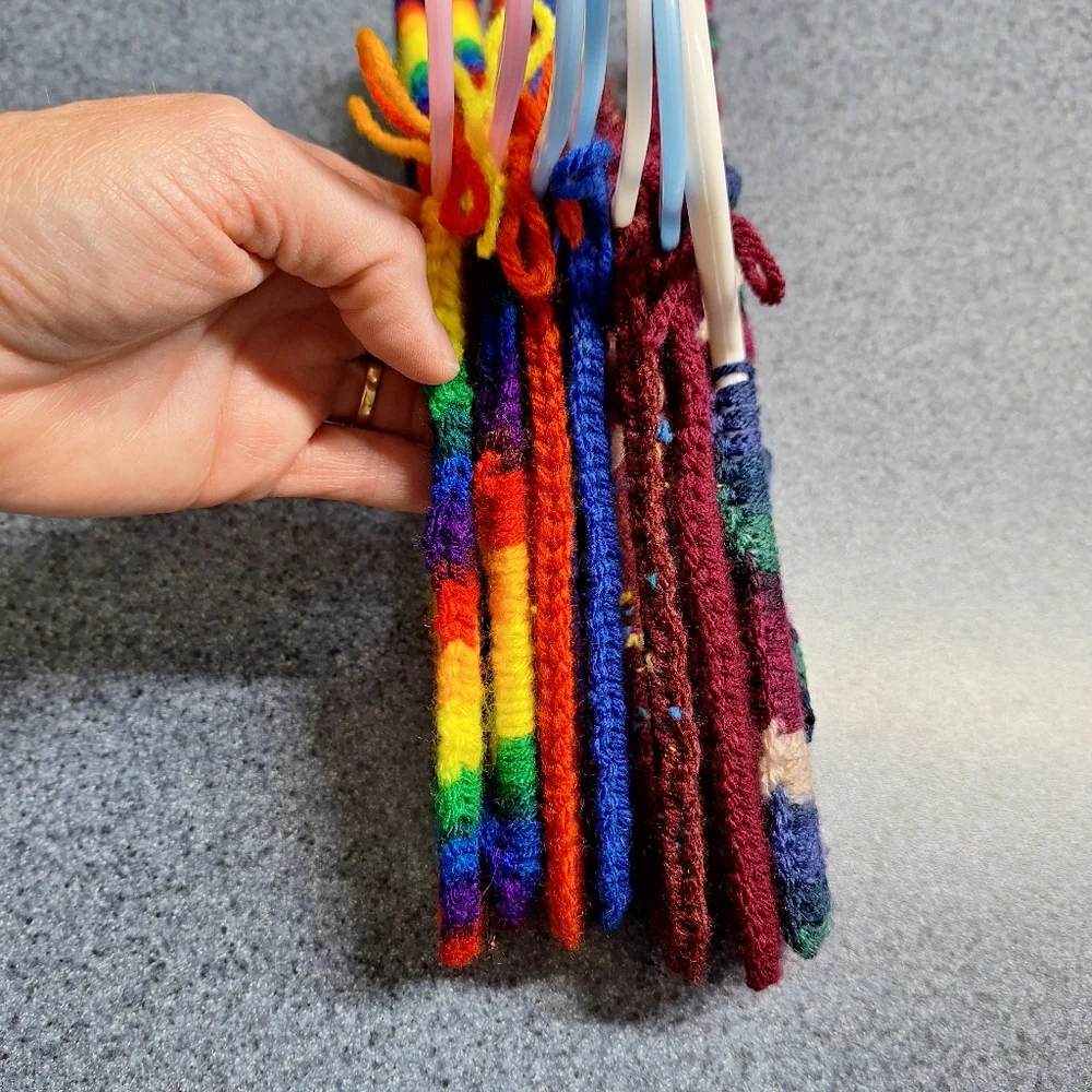 Handmade, Knitted Children's Hangers Bundle of 7
